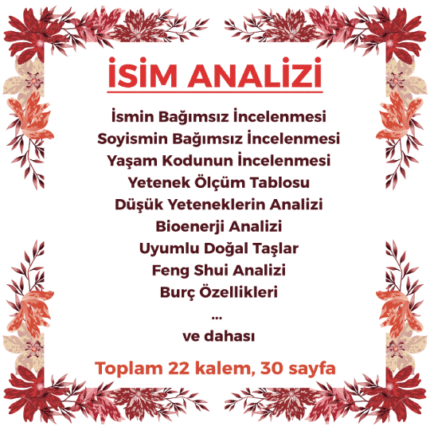 Detaylı İsim Analizi